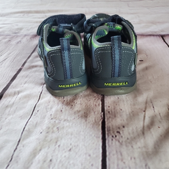 Merrell Hydro Sport Hiker Waterproof Sandals Blue Green Youth Kids Boys Size 12M - Picture 4 of 7